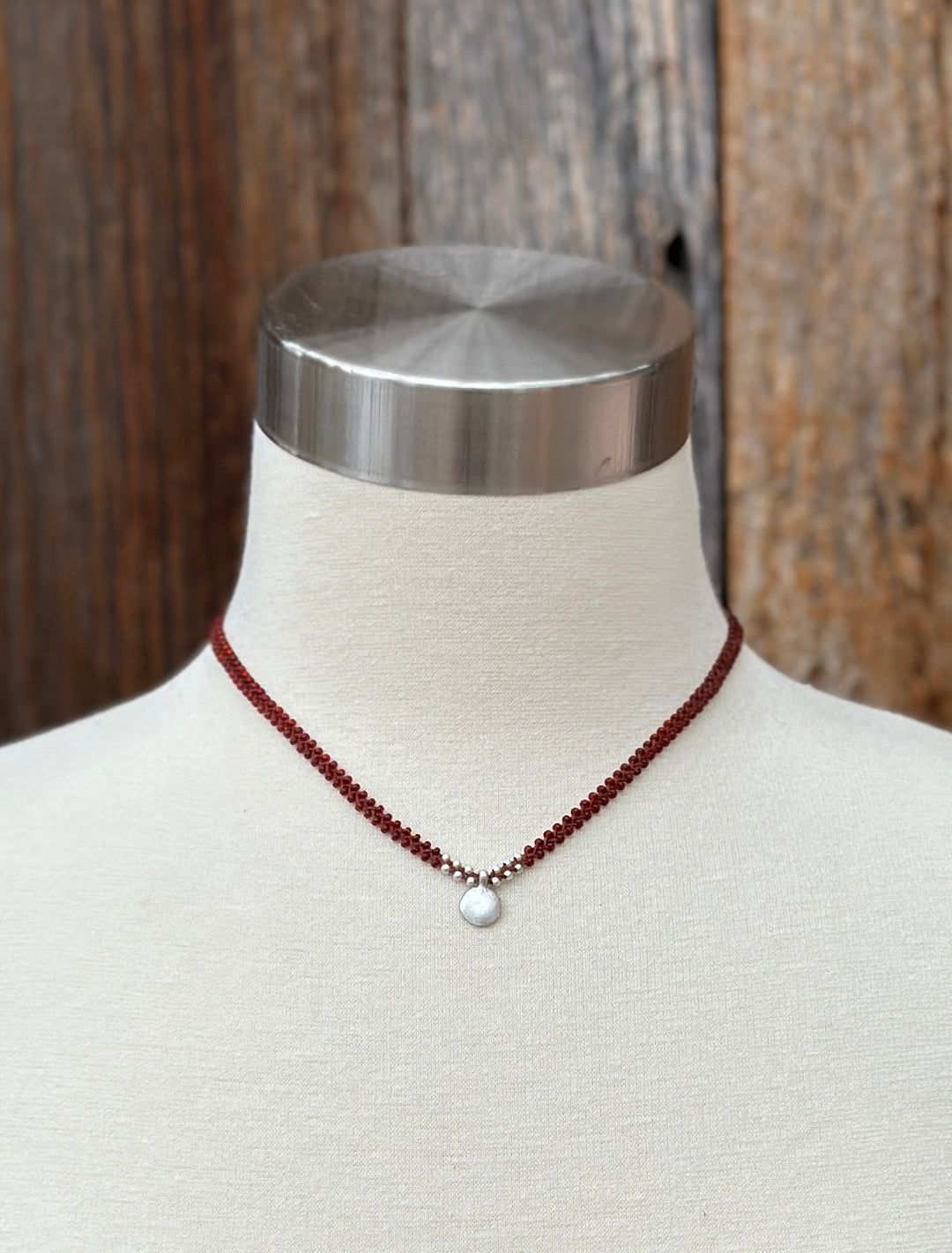 Minetta Garnet w/ Dot Pendant