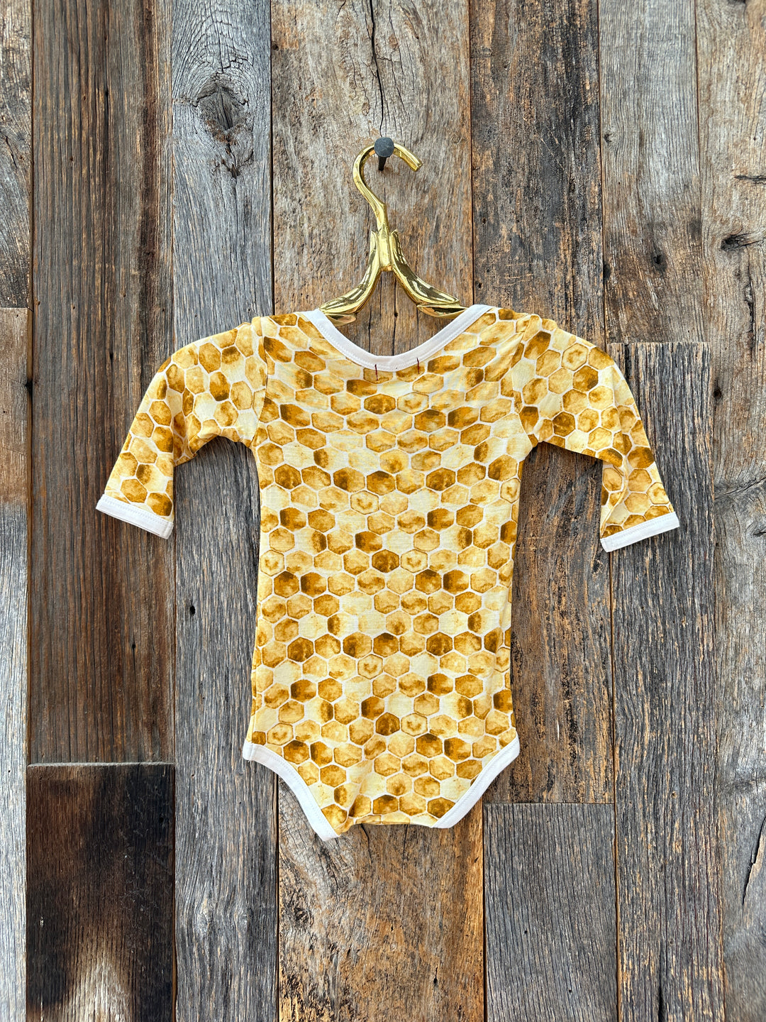 Milkbarn Bamboo L/S One Piece Honeycomb 33138