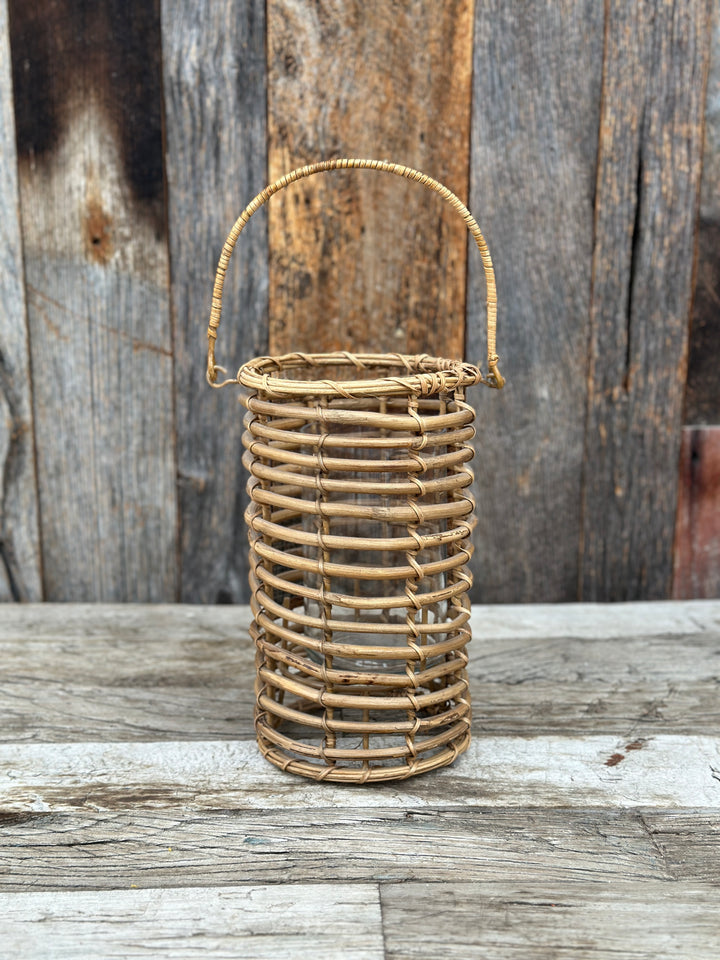 Bidk Home Sm Cane & Bamboo Lantern 10.25" Natural 685051