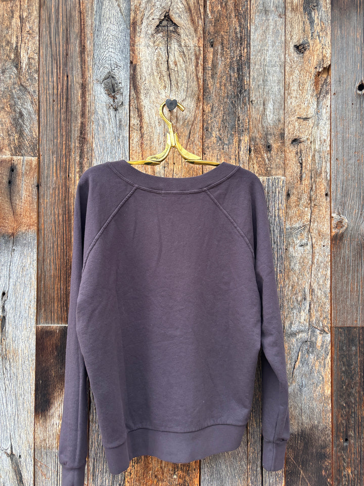 Perfect White Tee Terry V-Neck Sweatshirt Cocoa Powder