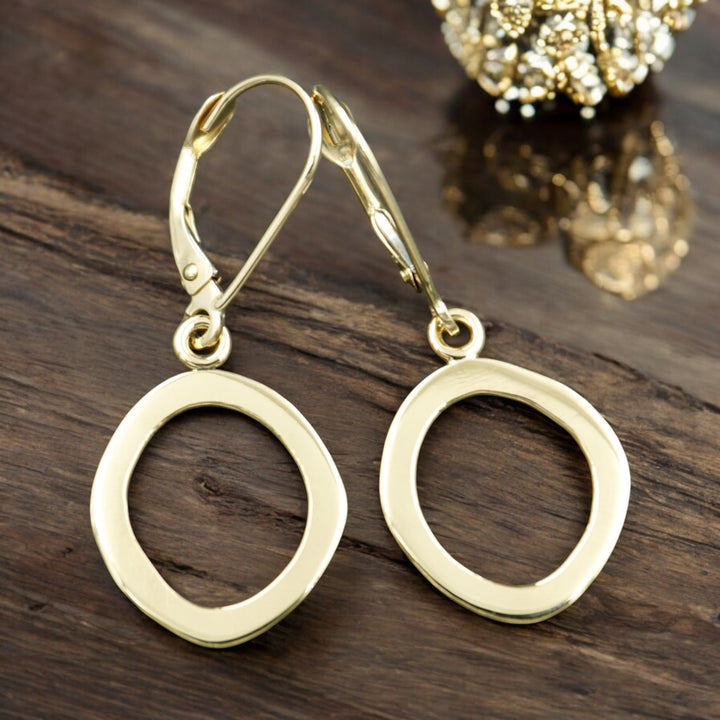 Ashton 18K Gold Flat Circle Earrings