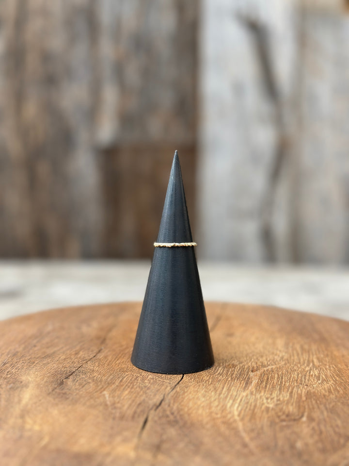 Robin M 14K Pebble Ring sz8.5