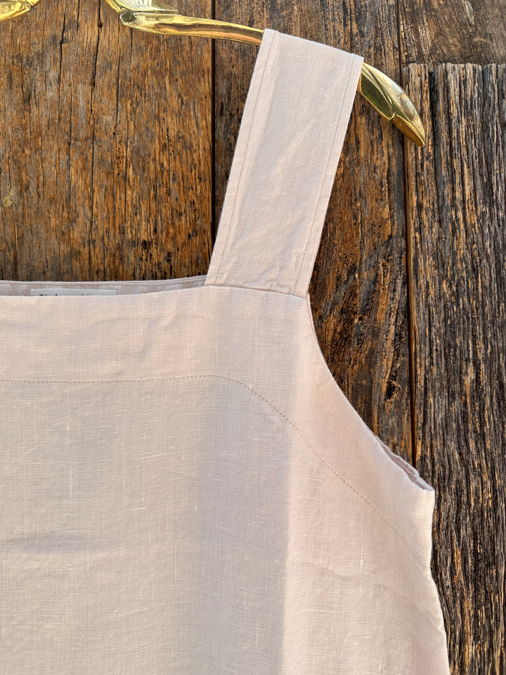 It Is Well Linen Strap Dress D2045 Natural