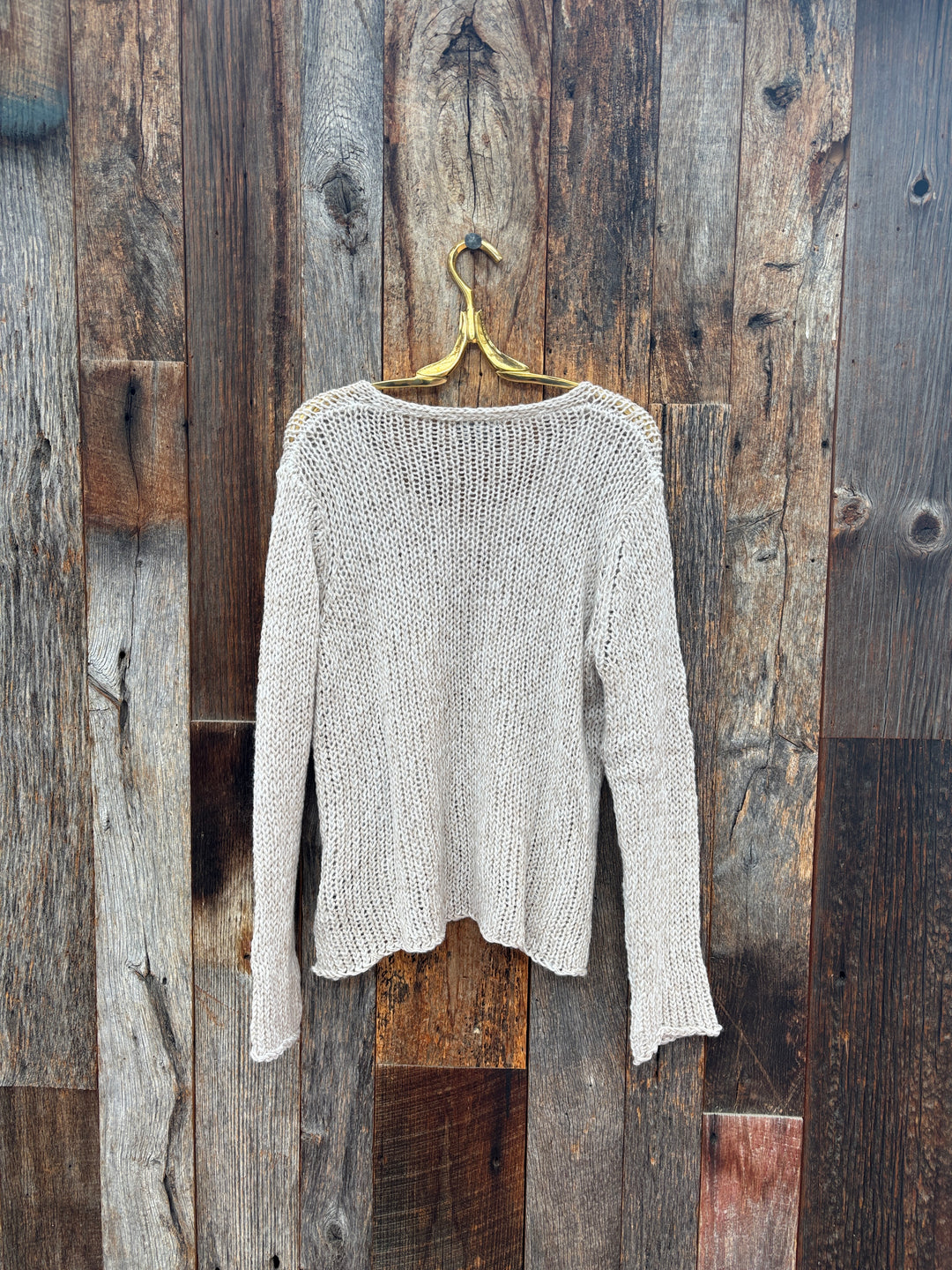 Wooden Ships Georgie V Chunky Pure Snow/Khaki Marl