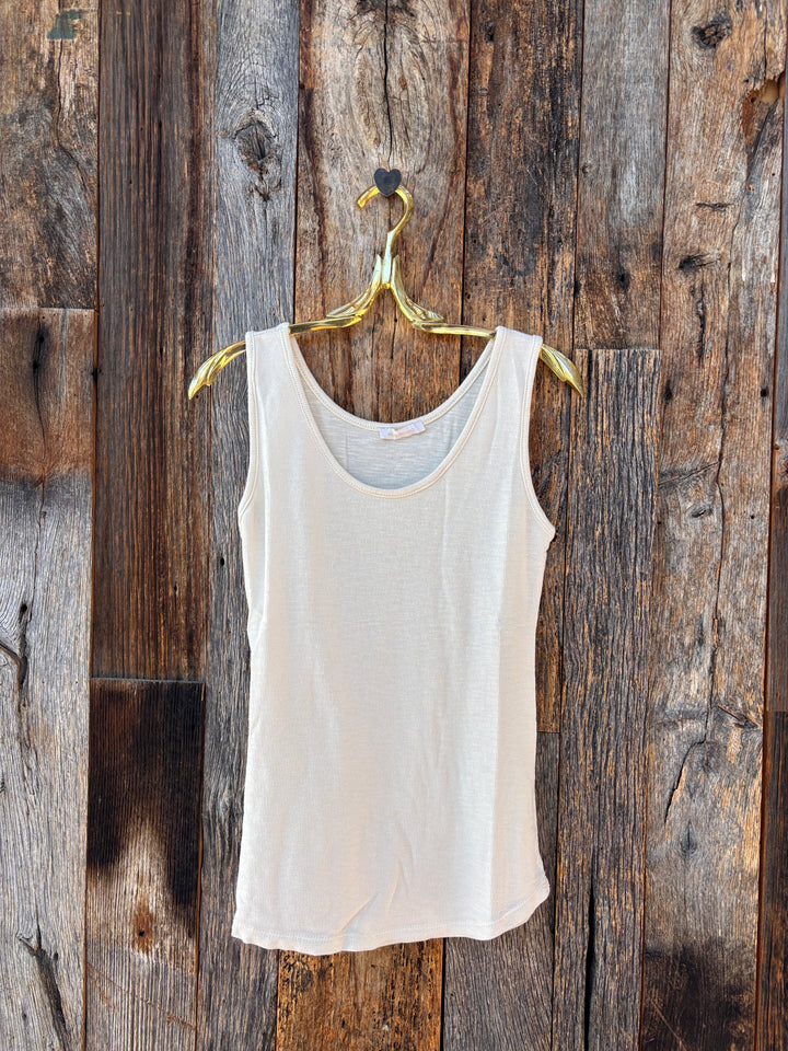 Milio Milano Cotton Baby Rib Tank Top Butter