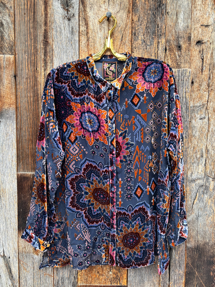 Johnny Was Oversized Audrey Shirt Sisi Burnout