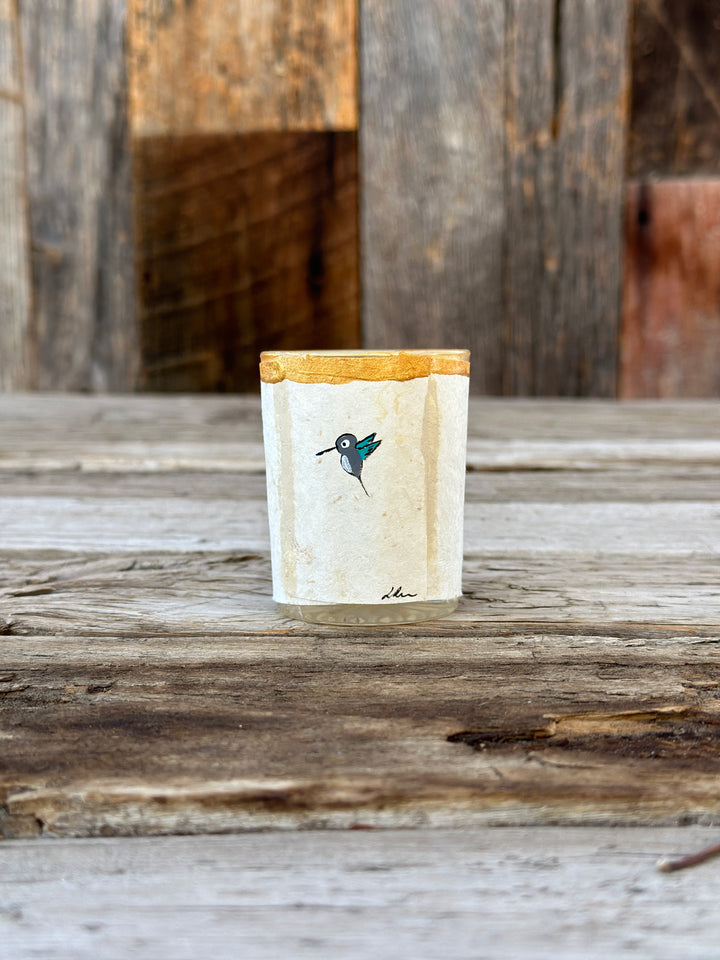 River Song Votive Pink Flower Branch