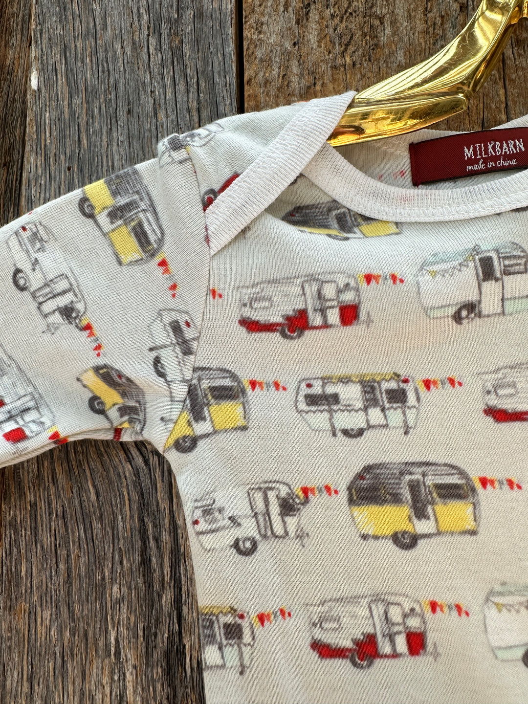 Milkbarn Organic L/S One Piece Vintage Trailers