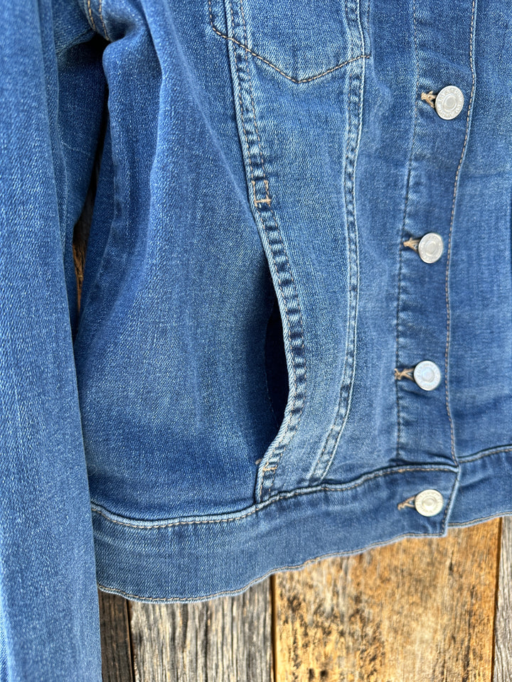 Mavi Samantha Jacket Mid Brushed Feather Blue