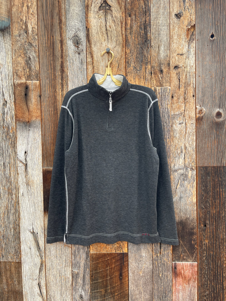 True Grit Daybreak 1/4 Zip Pullover Charcoal