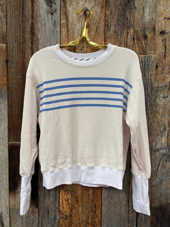 Sundry Oversized Popover W/ Stripes Oyster