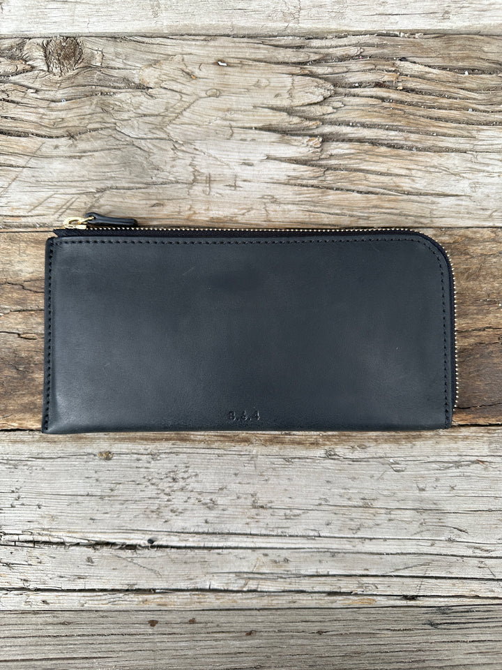 8.6.4 Wallet Zip Long Leather Black