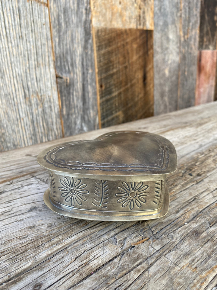 J. Alexander Stamped Corazon Silver Keepsake Box