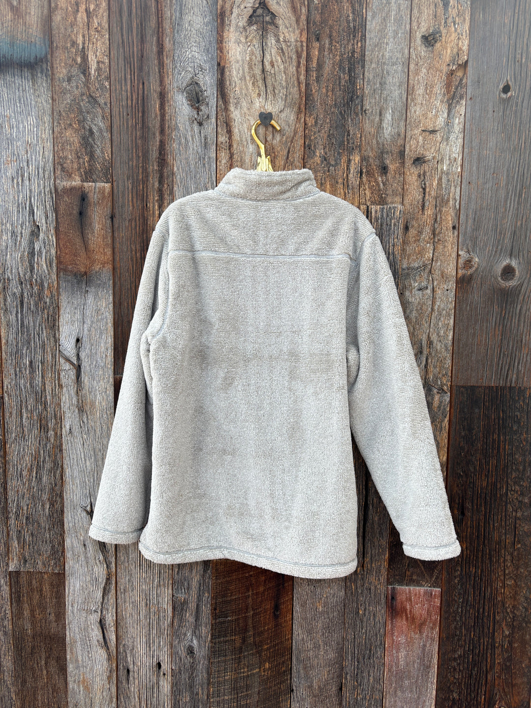 True Grit Luxe Stadium 1/4 Zip Pullover Natural