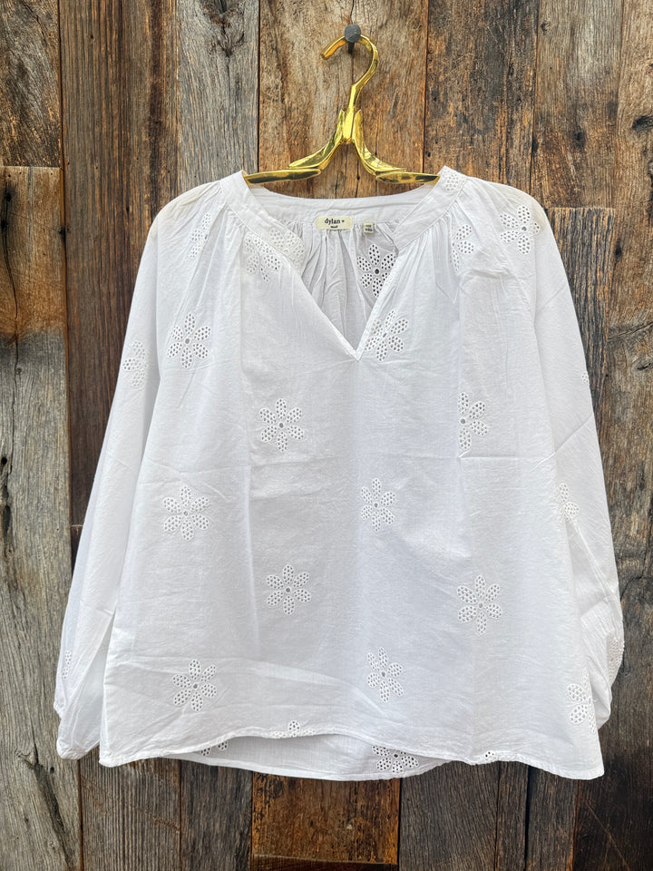 Dylan Blooms Blouse White