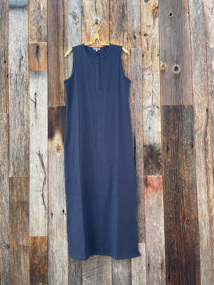 Lilla P Henley Maxi Dress Navy