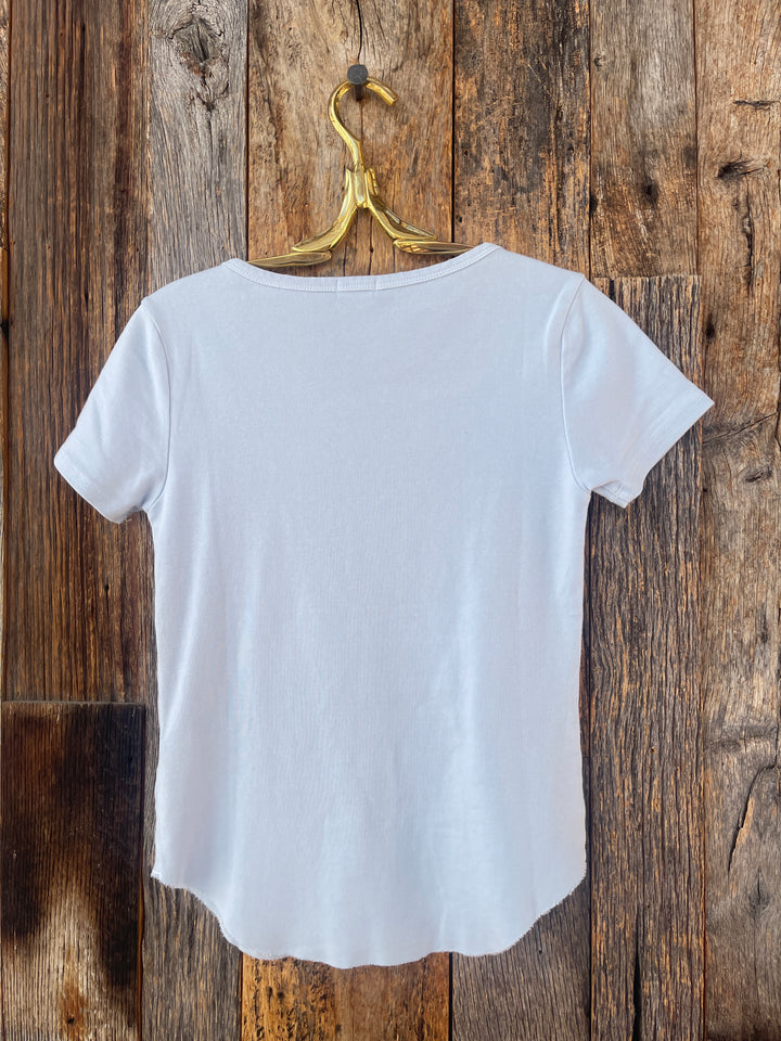 Dylan S/S Jude Rib Top Sky