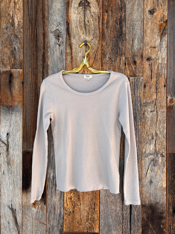 Dylan Cate Jude Rib LS Crewneck Harbor Grey