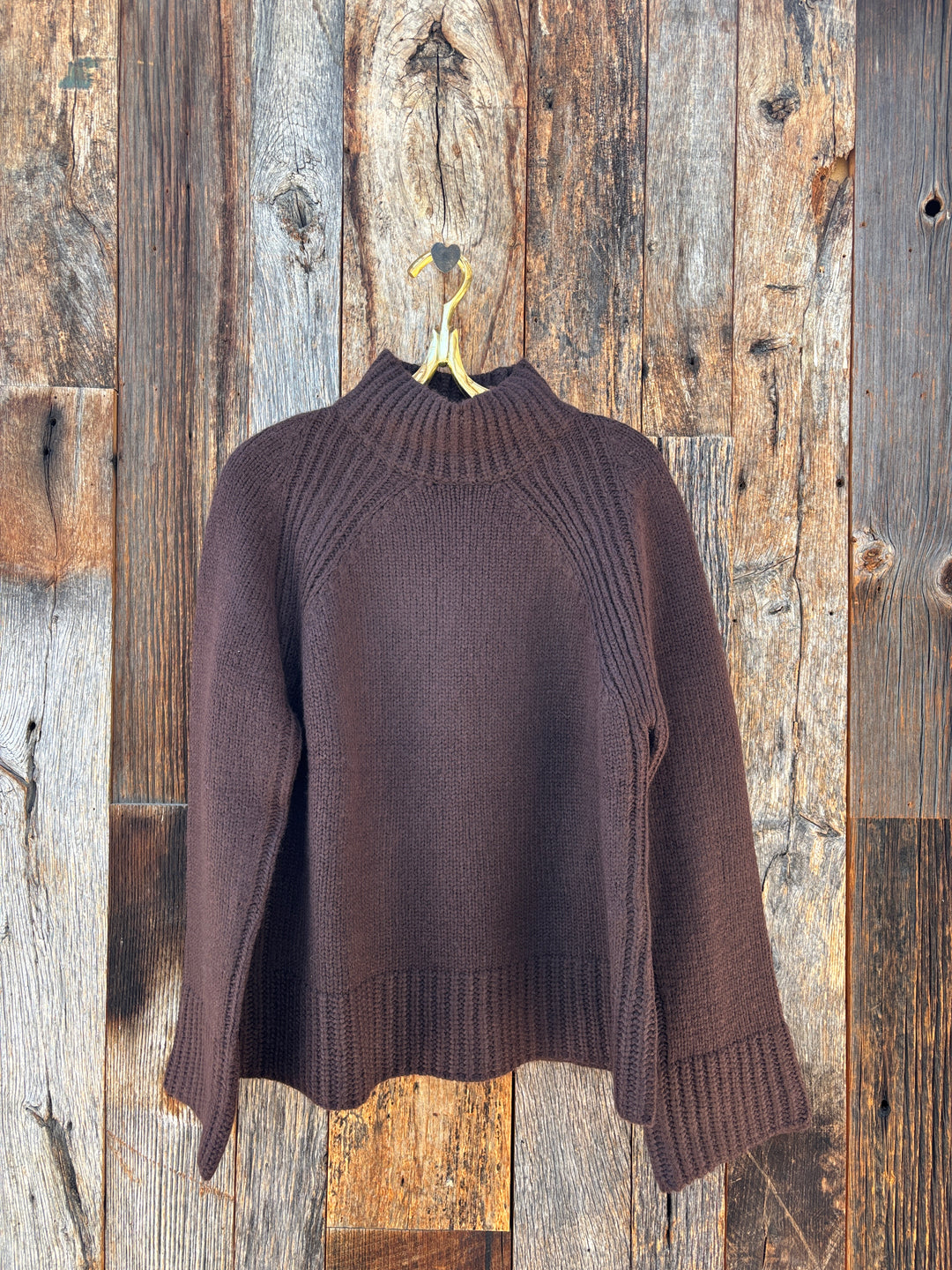 Z Supply Emerge Funnel Neck Sweater Chocolate Cherry