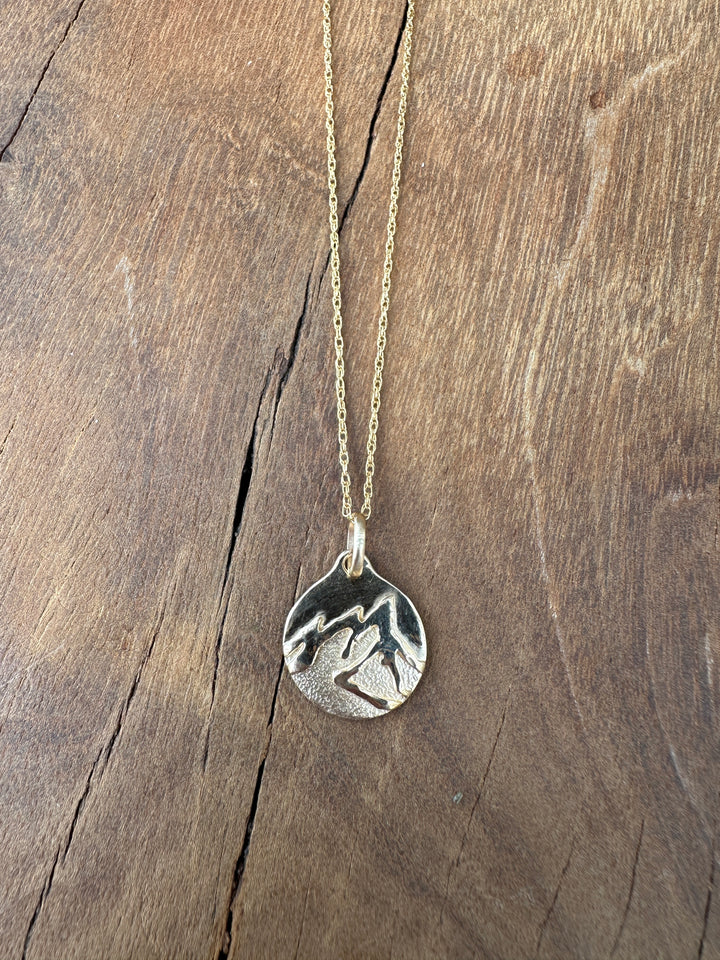 Robin M 14K Flatirons Pendant GF Rope Chain 16"