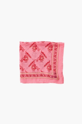 Chan Luu Hibiscus Floral Bandana Pink