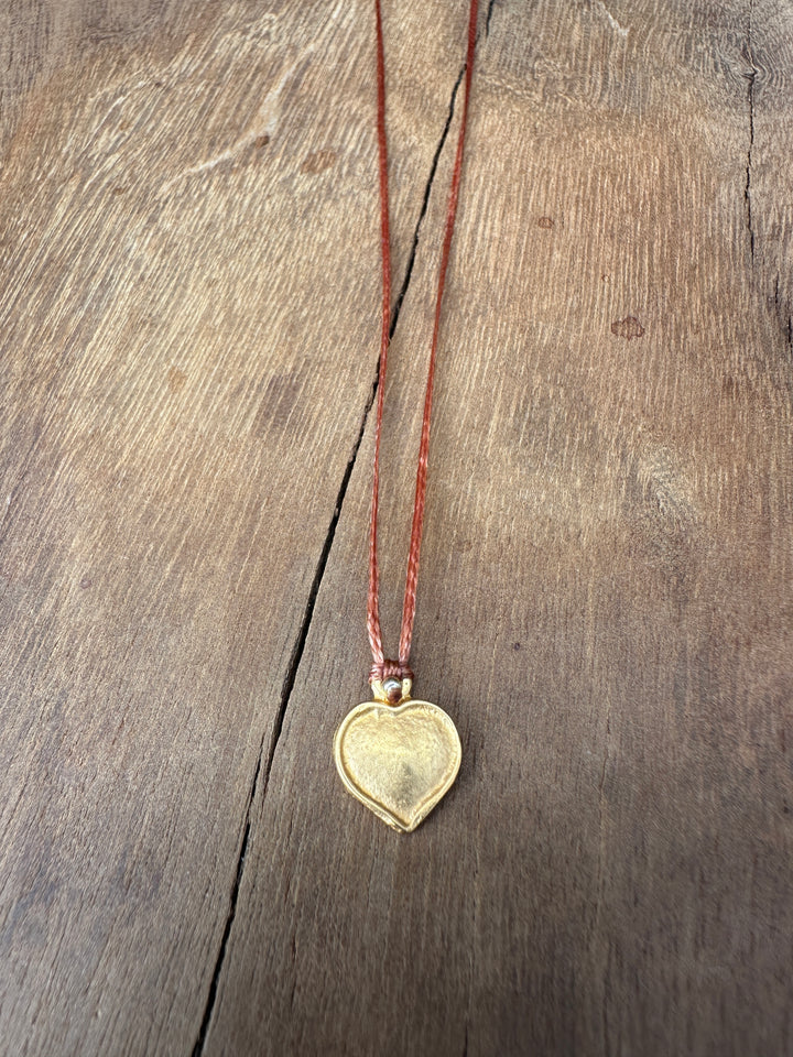 River Song Golden Edged Heart Milagro Necklace