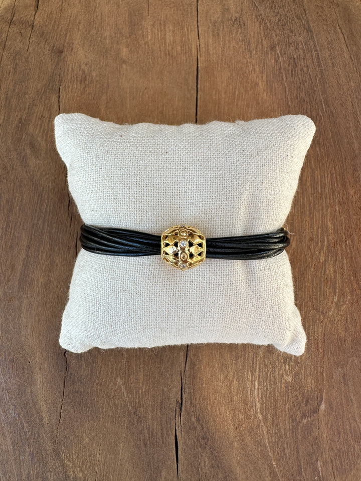 Chan Luu 18K GP/SS .06 Ct Dia BGF-6339 Black