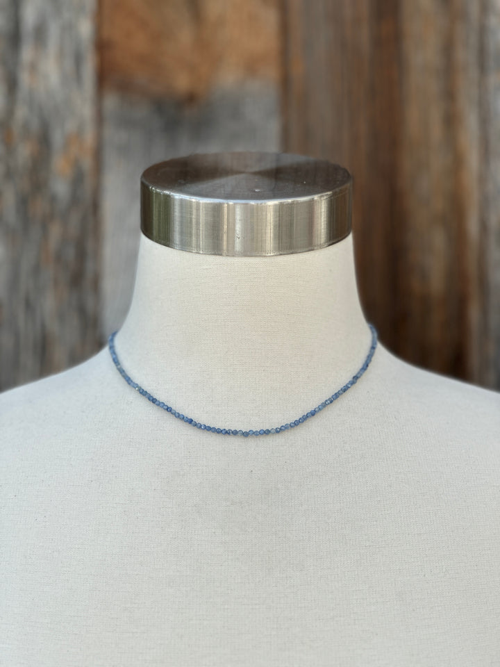 Radiant Malas Tiny Intention Necklace Kyanite 16"