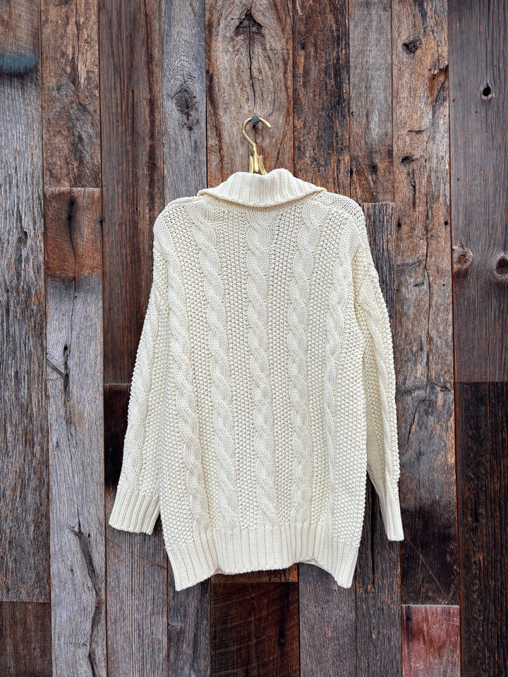 Paper Label Marelle Cable Cardigan Butter