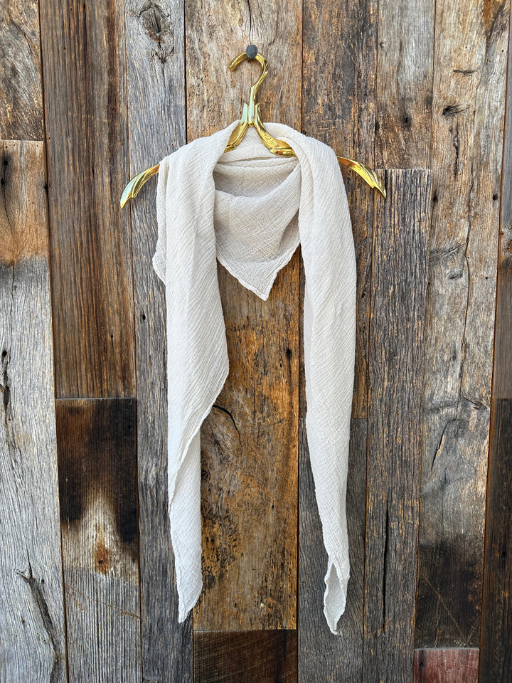 It Is Well Triangle Scarf Natural