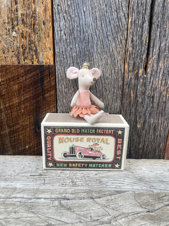 Maileg Princess Mouse Little Sister in Matchbox 17-5101-00
