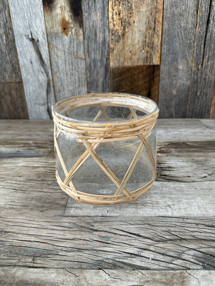 Homart Cairo Hurricane Glass Rattan Medium
