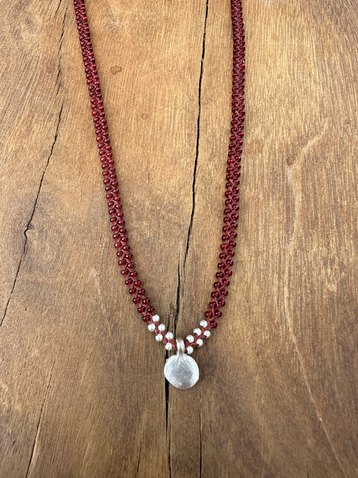 Minetta Garnet w/ Dot Pendant