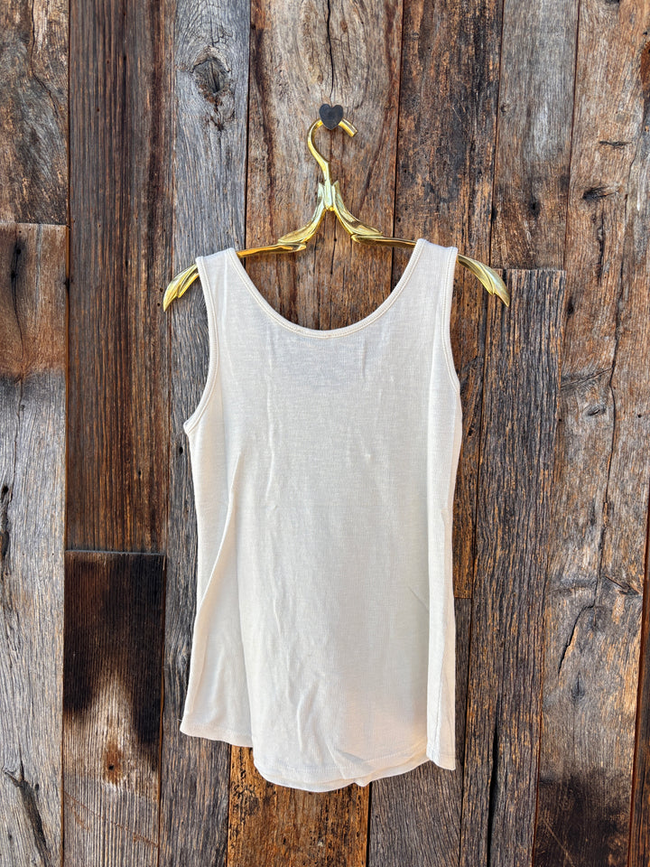 Milio Milano Cotton Baby Rib Tank Top Butter