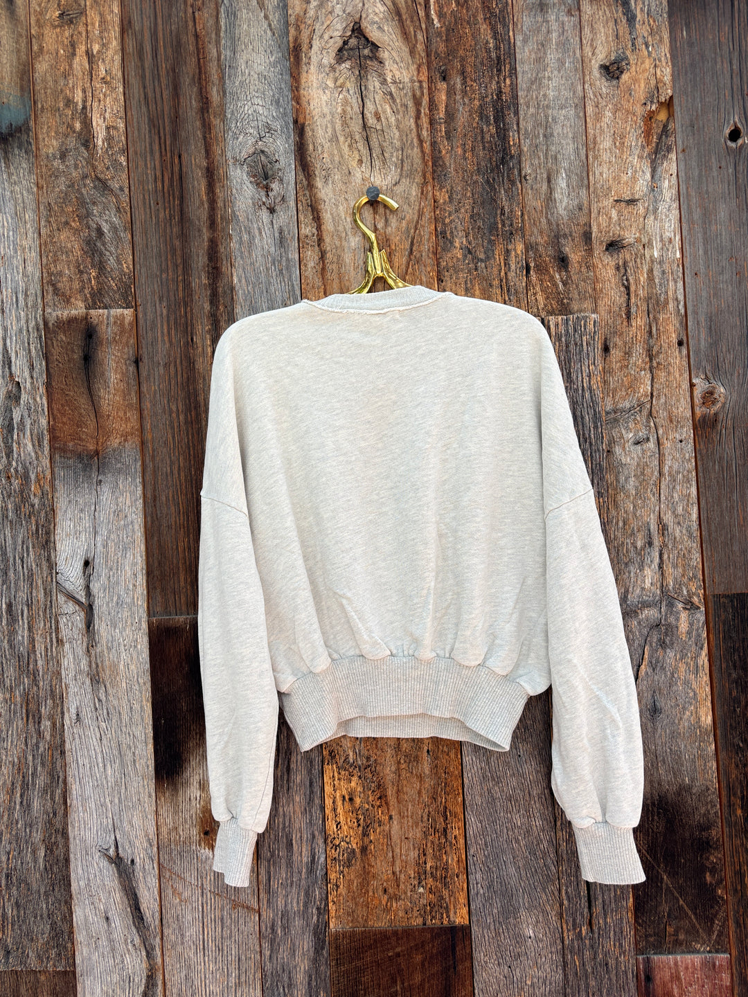 Project Social T Evie Pleated Crew Sweatshirt Oat