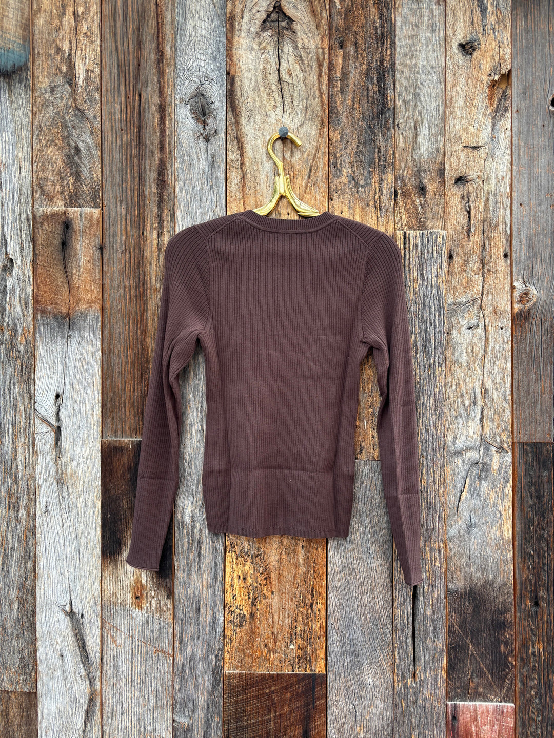 Lilla P Fitted Crewneck Sweater Mink