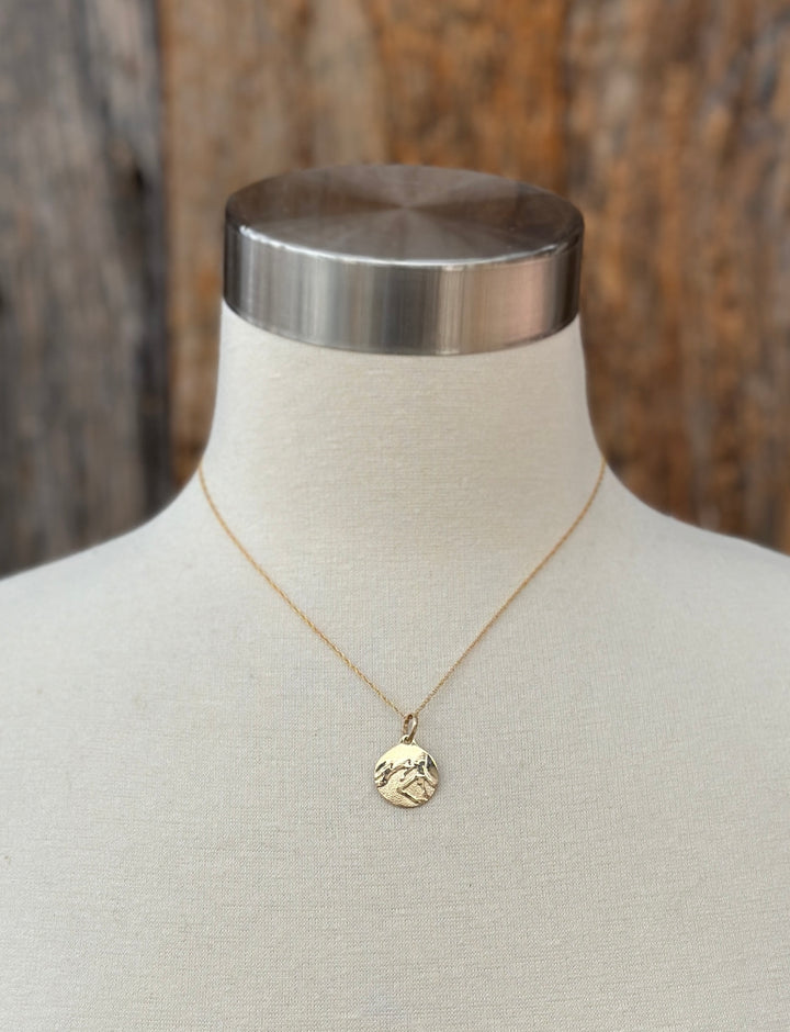 Robin M 14K Flatirons Pendant GF Rope Chain 16"