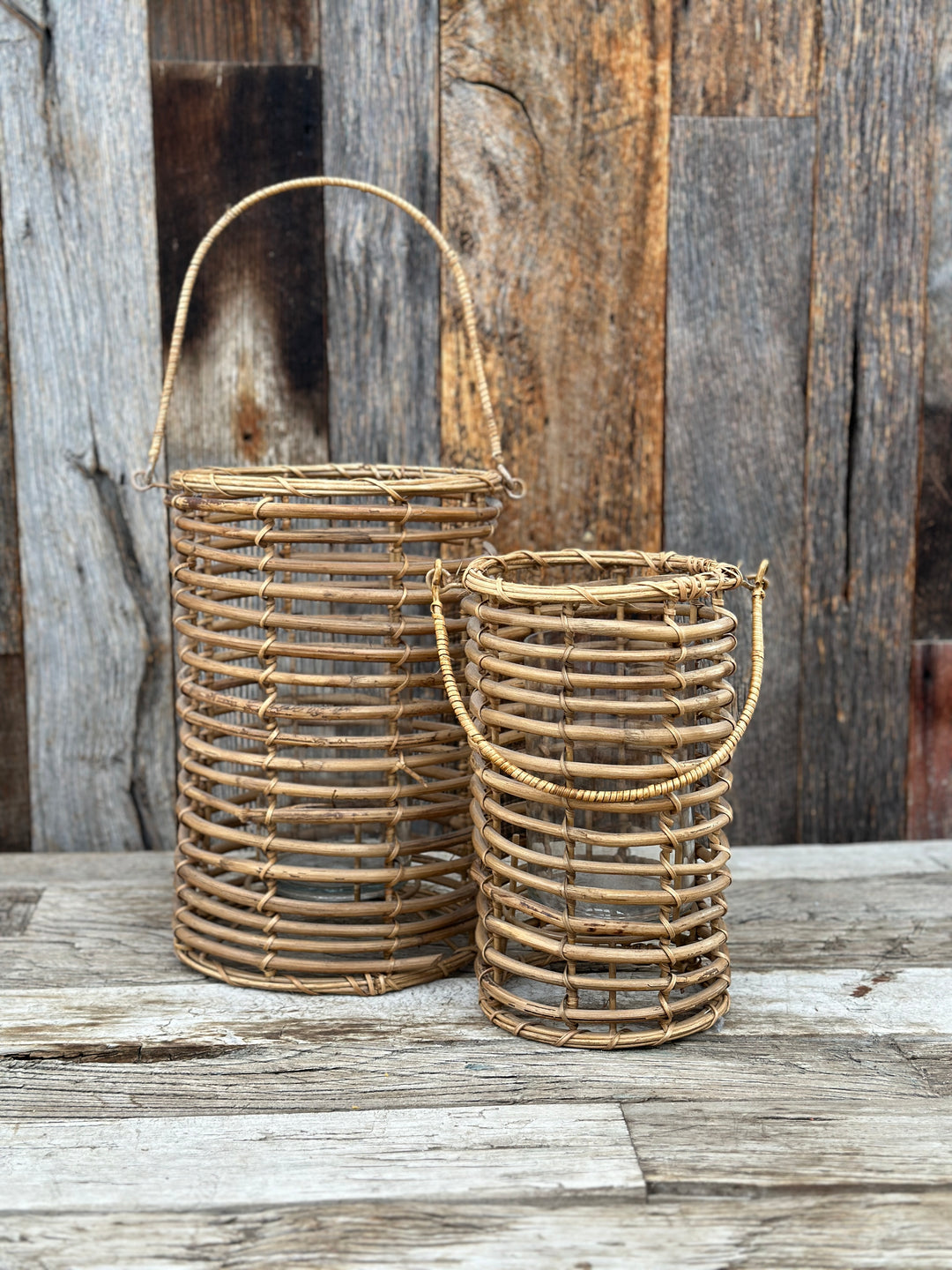 Bidk Home Sm Cane & Bamboo Lantern 10.25" Natural 685051