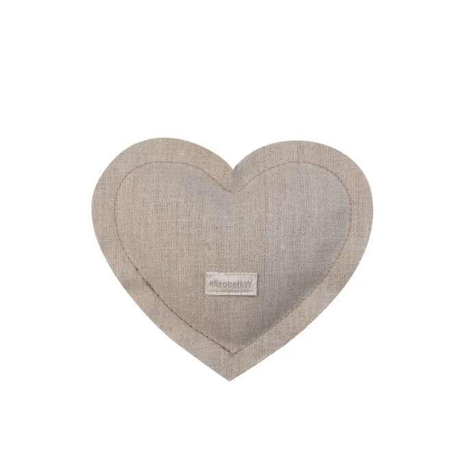 Elizabeth W Lavender Heart Sachet Natural
