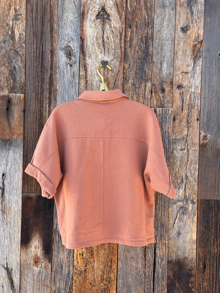 Lilla P Oversized Terry Polo Carob