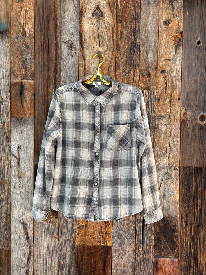 Dylan Asher Plaid Button Up Black/Grey