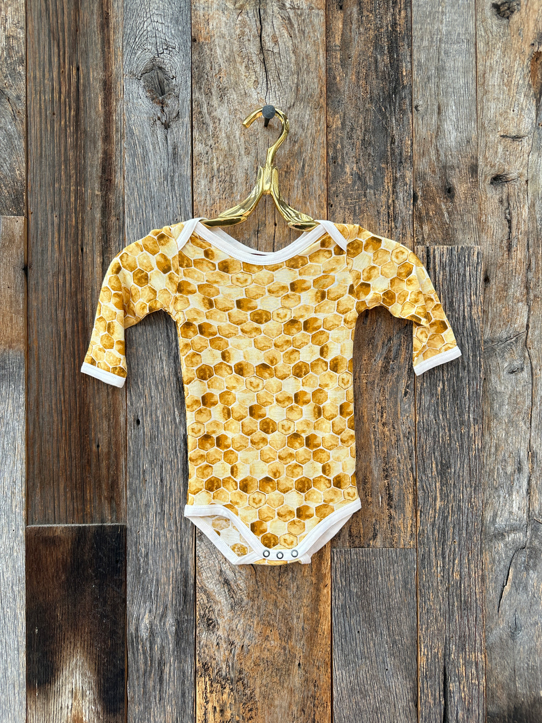 Milkbarn Bamboo L/S One Piece Honeycomb 33138