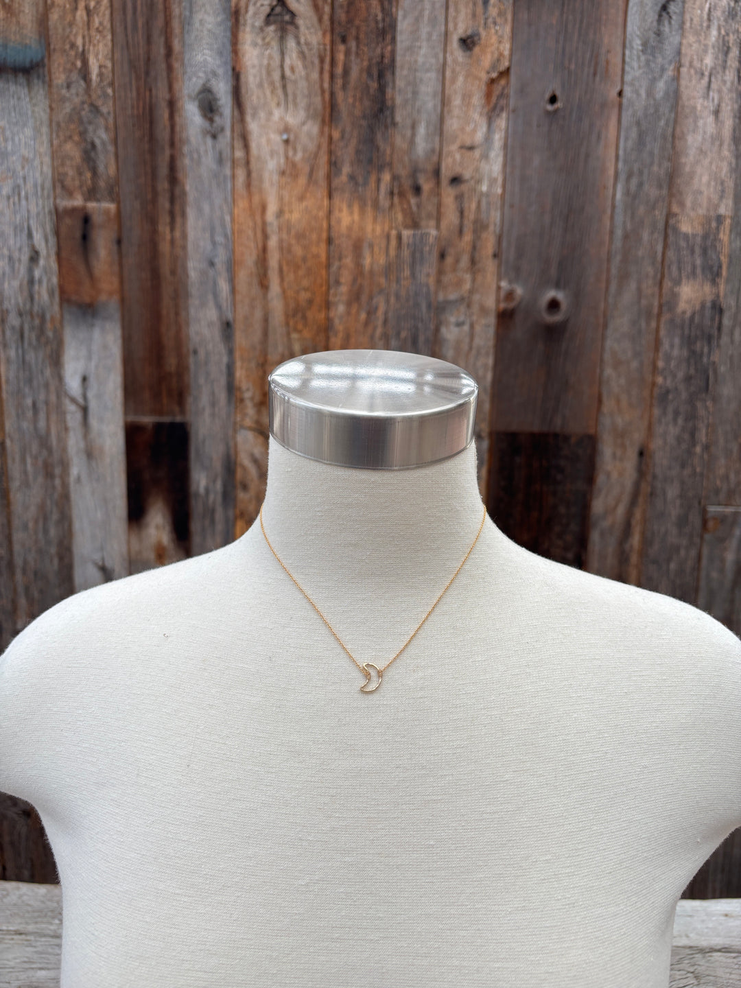 Sabina Crescent Moon Necklace 15" GF SN21G15