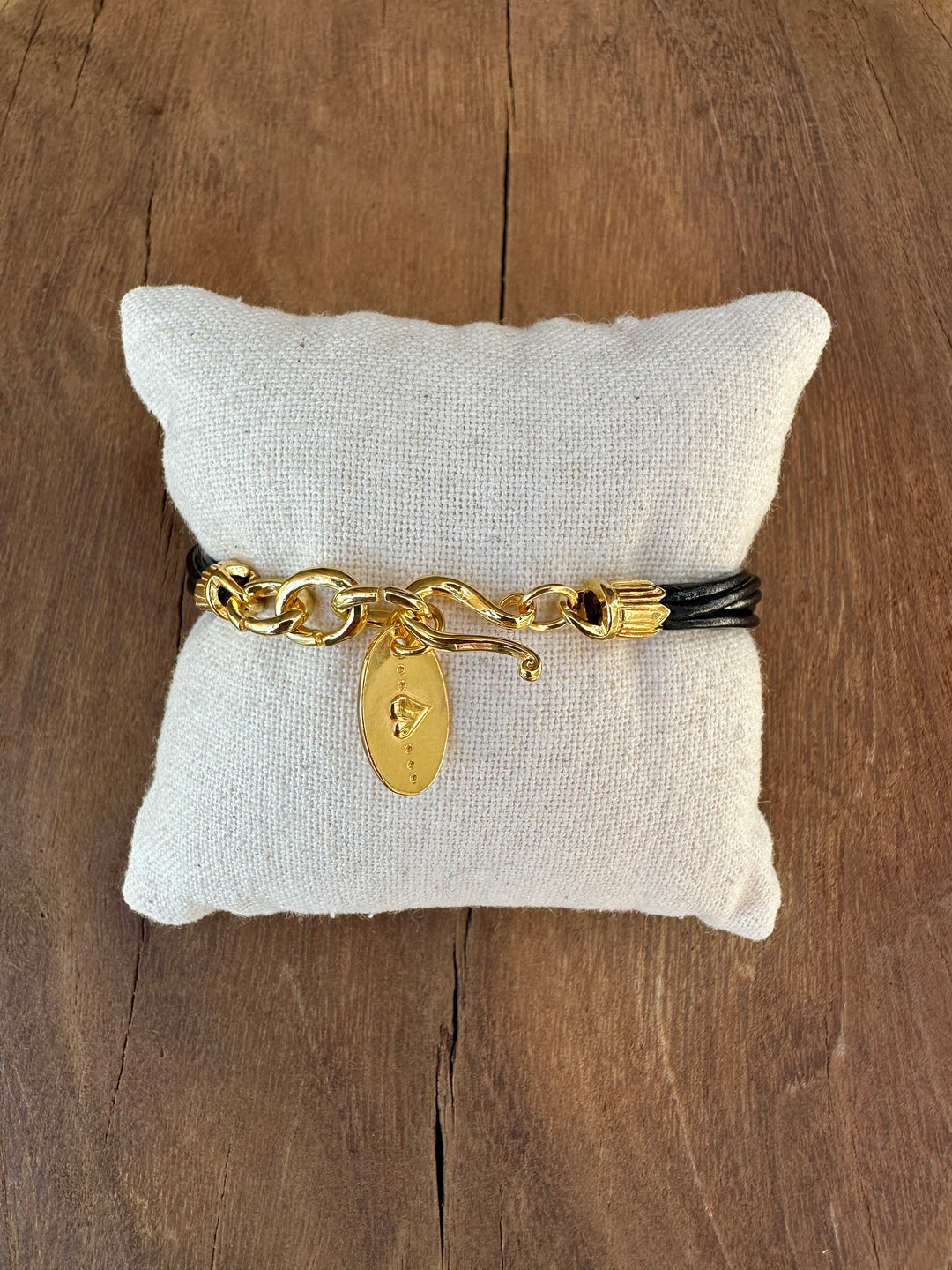 Chan Luu 18K GP/SS .06 Ct Dia BGF-6339 Black