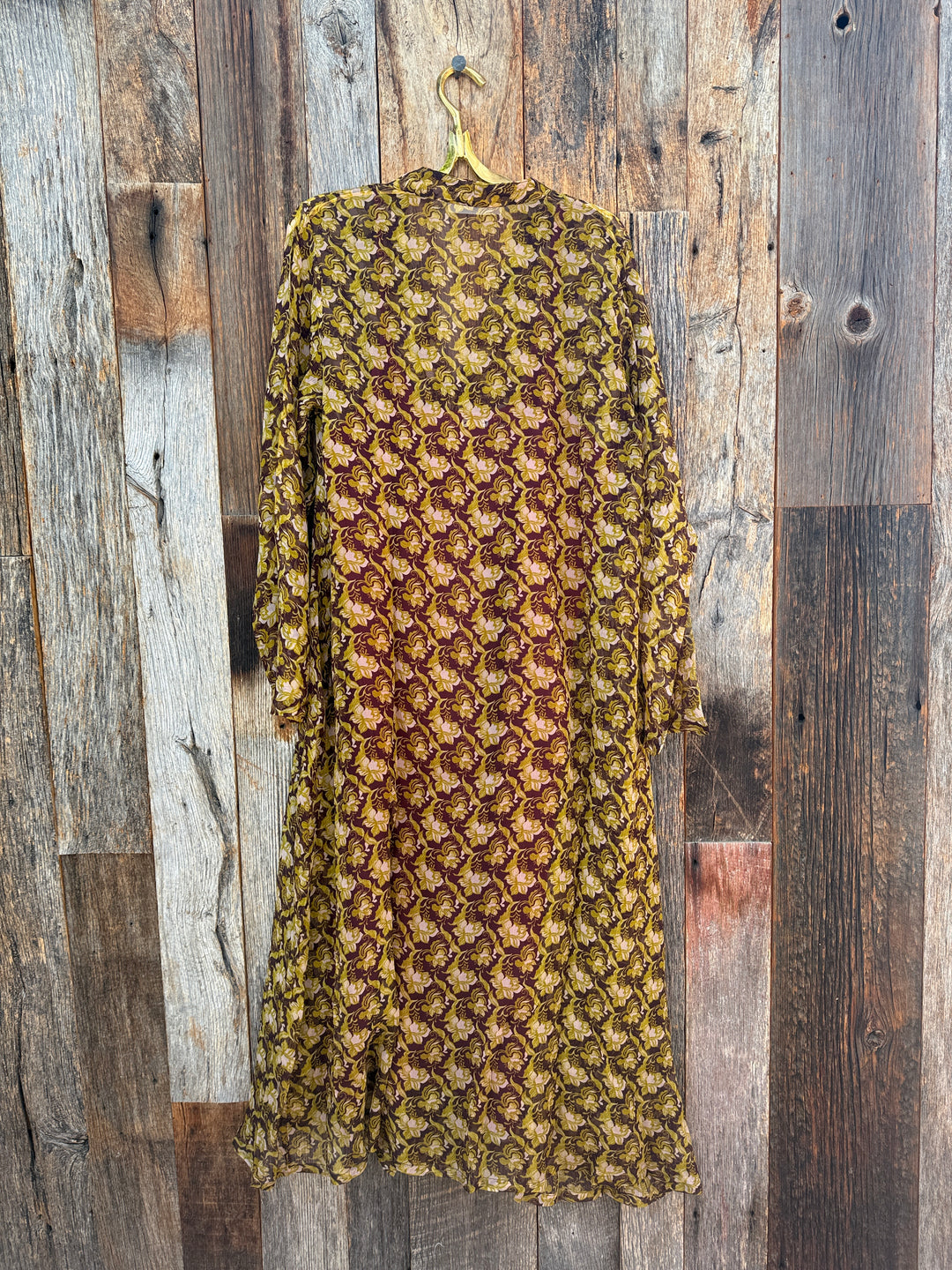 Chan Luu Renata Silk Chiffon Dress Cabernet