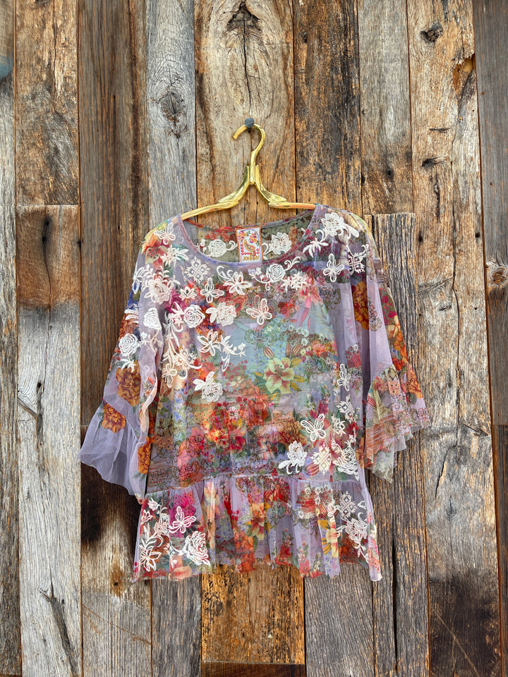 Johnny Was Mae Mesh Top Asteria