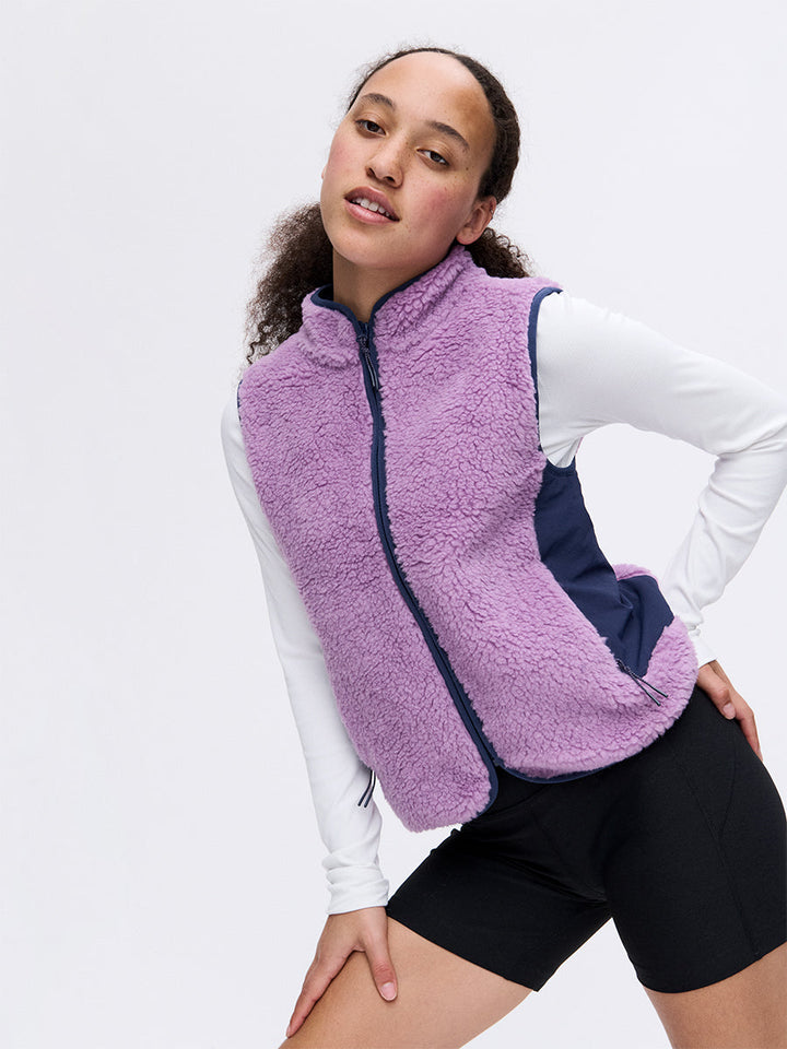Outdoor Voices Candy Fleece Vest Orchid