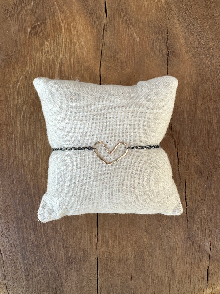 Elizabeth Nicole GF Heart OXSS Chain Bracelet B02