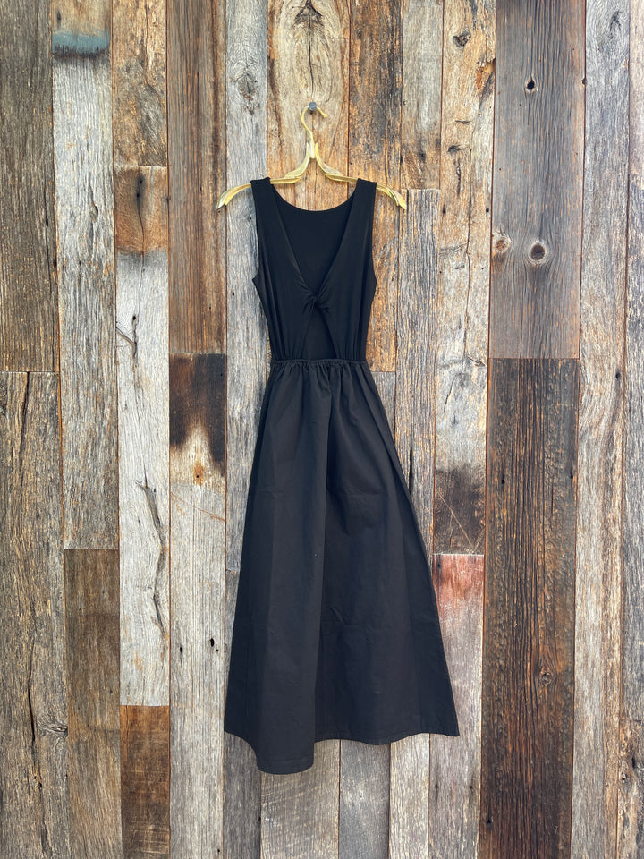 Project Social T Mixed Fabric Tank Dress Black