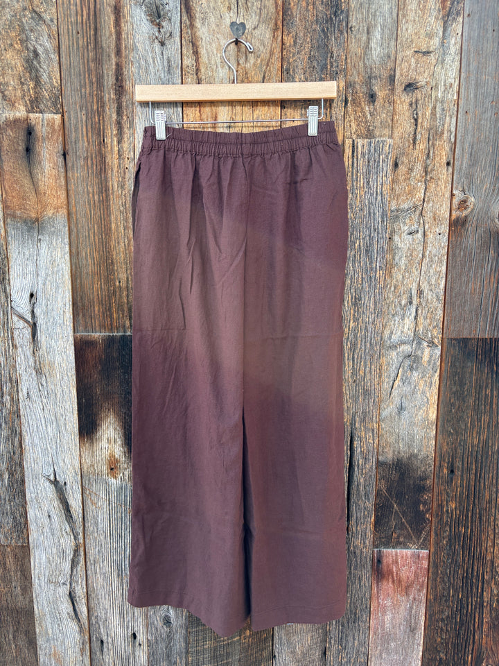 Z Supply Scout Linen Pant Chocolate Cherry